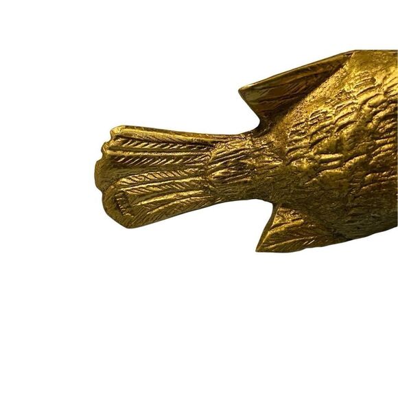 Sweetest FLORENZA Figural Golden Birdie Gilded Metal made in Italy Vintage - Picture 2 of 6